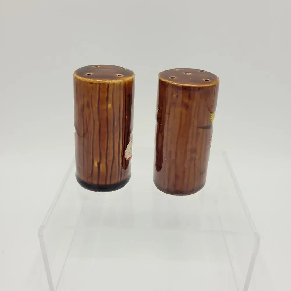 Vintage Pacific Northwest Totem Pole Salt & Pepper Shakers Tiki Influences